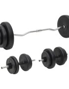 vidaXL Obojručná a jednoručná činka so závažiami 60 kg
