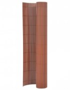 vidaXL Obojstranný záhradný plot 110x300 cm hnedý