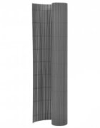 vidaXL Obojstranný záhradný plot 90x400 cm sivý