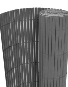 vidaXL Obojstranný záhradný plot PVC 150x500 cm sivý