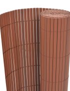 vidaXL Obojstranný záhradný plot PVC 90x500 cm hnedý