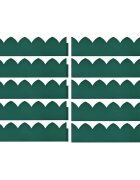 vidaXL Obruba trávnika 10 ks zelená 65x15 cm PP