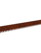 vidaXL Obruba trávnika s horným ohybom 10 ks 103 x 10 cm Oceľ Hrdzavý