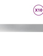 vidaXL Obrubník trávnika 10 ks 15 x 103 cm Pozinkovaná oceľ Strieborná