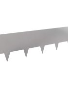 vidaXL Obrubník trávnika 30 ks 100 x 25 cm Oceľ Strieborná