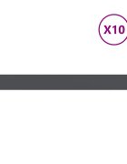 vidaXL Obruby trávnika 10 ks Antracit Oceľ valcovaná za studena