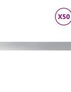vidaXL Obruby trávnika 50 ks 10x103 cm Oceľ pozink