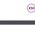vidaXL Obruby trávnika 50 ks Antracit Oceľ valcovaná za studena