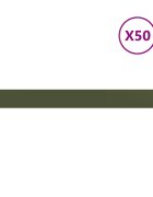 vidaXL obruby trávnika 50 ks olivovo zelená oceľ valcovaná za studena