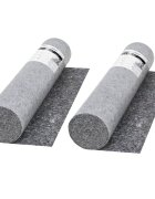 vidaXL Ochranný koberec fleece 2 ks 50 m 280 g/m² sivý