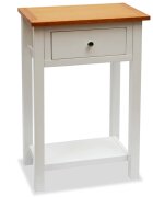 vidaXL Odkladací stolík 50x32x75 cm dubový masív