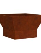 vidaXL Ohnivá misa Hrdzavý 60 x 60 x 35 cm Poveternostne odolná oceľ