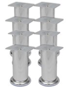 vidaXL Okrúhle nohy na pohovku 8 ks 120 mm chrómové