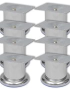 vidaXL Okrúhle nohy na pohovku 8 ks 60 mm chrómové