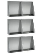 vidaXL Oporný múr 6 ks 40 x 12 x 30 cm Pozinkovaná oceľ Strieborná
