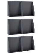 vidaXL Oporný múr 6 ks 40 x 12 x 40 cm Oceľ Antracitová