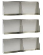 vidaXL Oporný múr 6 ks 60 x 12 x 30 cm Nehrdzavejúca oceľ Strieborná