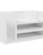 vidaXL Organizér na stôl biely 445x24x25 cm kompozitné drevo