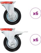 vidaXL Otočné kolieska 12 ks 100 mm