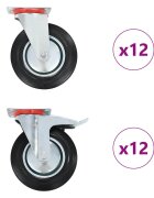vidaXL Otočné kolieska 24 ks 200 mm