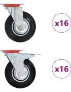 vidaXL Otočné kolieska 32 ks 125 mm