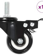 vidaXL Otočné kolieska s brzdou 12 ks 50 mm