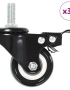 vidaXL Otočné kolieska s brzdou 32 ks 50 mm