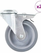 vidaXL Otočné kolieska s otvorom na skrutku 24 ks 100 mm