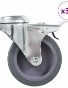 vidaXL Otočné kolieska s otvorom na skrutku 32 ks 75 mm