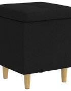 vidaXL Ottoman s Úložným Priestorom Čierny 40 x 40 x 45 cm látka