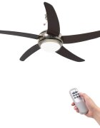 vidaXL Ozdobný stropný ventilátor s osvetlením 128 cm hnedý