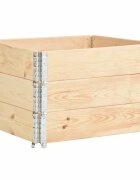 vidaXL Paletové nástavce 3 ks 100x100 cm borovicový masív
