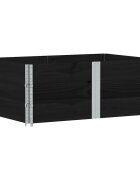 vidaXL Paletové ohrádky 3 ks čierne 100x100 cm borovicový masív