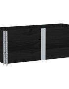 vidaXL Paletové ohrádky 3 ks čierne 150x50 cm borovicový masív