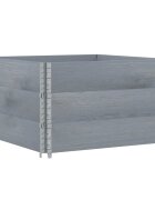 vidaXL Paletové ohrádky 3 ks sivé 100x100 cm borovicový masív