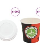vidaXL Papierové poháre na kávu s viečkami 1000 ks 120 ml