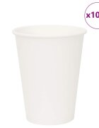 vidaXL Papierové šálky na kávu 1000 ks 12oz 300ml biela