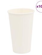 vidaXL Papierové šálky na kávu 1000 ks 16oz 400ml biela