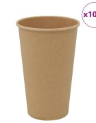 vidaXL Papierové šálky na kávu 1000 ks 16oz 400ml hnedá
