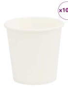 vidaXL papierové šálky na kávu 1000 ks 4oz 100ml Biela