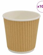 vidaXL papierové šálky na kávu 1000 ks 4oz 100ml Hnedá