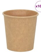 vidaXL papierové šálky na kávu 1000 ks 4oz 100ml Hnedá