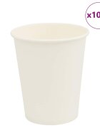 vidaXL Papierové šálky na kávu 1000 ks 8oz 200ml biela