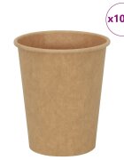 vidaXL Papierové šálky na kávu 1000 ks 8oz 200ml hnedá