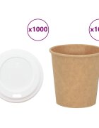 vidaXL papierové šálky na kávu s viečkom 1000 ks 4oz 100ml