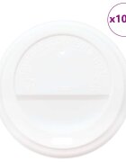 vidaXL Papierové viečka na šálky kávy Ø80 mm 8oz 1000 ks biely plast