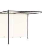 vidaXL Pergola s nastaviteľnou strechou krémovo-biela 3x3 m oceľová