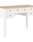 vidaXL Písací stôl biely 1095x45x775 cm drevo