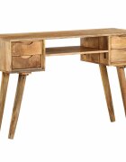 vidaXL Písací stôl z masívneho mangovníkového dreva 115x47x76 cm