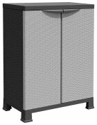 vidaXL Plastová skrinka 68x39x92 cm ratanový dizajn